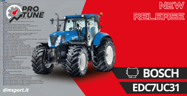 PROTUNE: REMAP NEW HOLLAND T7 WITH BOSCH EDC7UC31 ECUS
