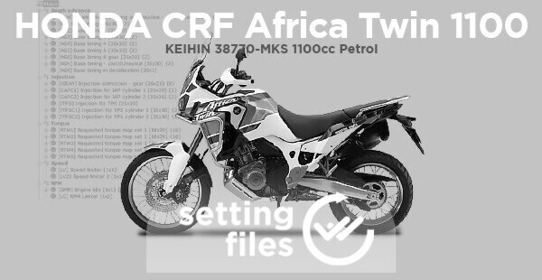 Second generation setting files for KEIHIN ECUs that equips Honda CRF Africa Twin 1100