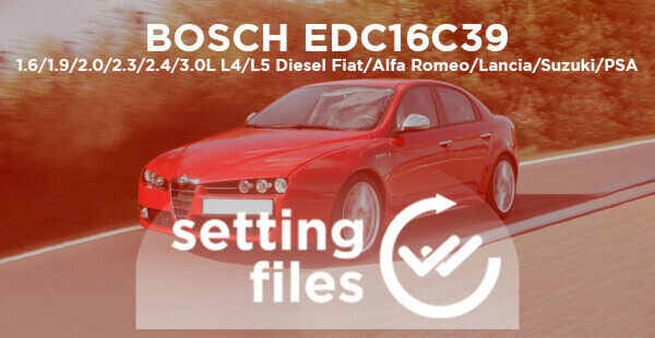 Second generation setting files for BOSCH EDC16C39 (L4/L5 diesel 1.6/1.9/2.0/2.3/2.4/3.0L)