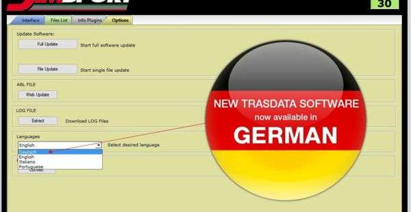 New Trasdata software now available in German language